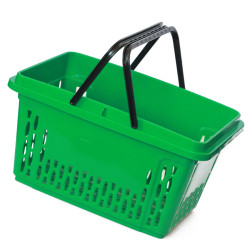 Купівельний кошик для супермаркету PLAST 28 green