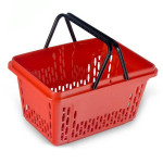 Купівельний кошик для супермаркету PLAST 28 red Купівельний кошик для супермаркету PLAST 28 red